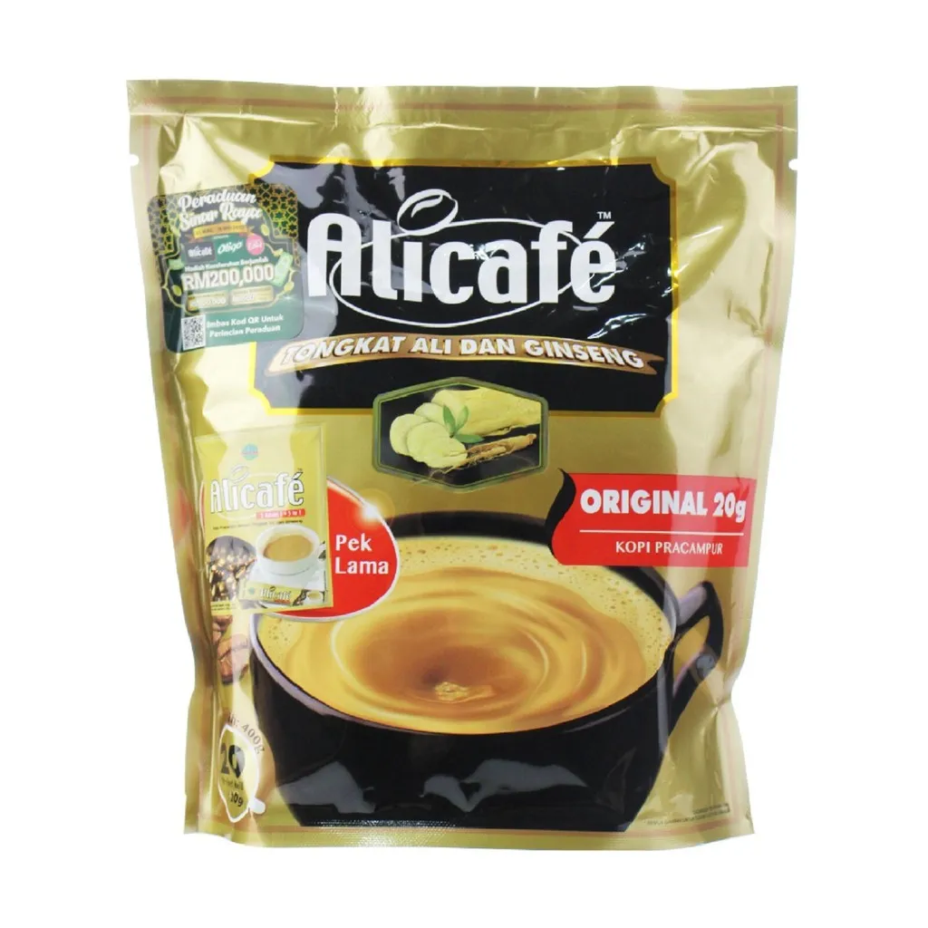 Alicafe Tongkat Ali dan Ginseng 3-in-1 Coffee 20g