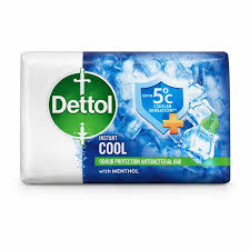 Dettol Instant Cool Antibacterial Bar Soap 155g