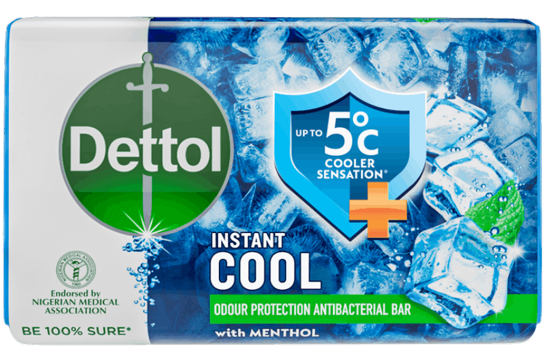 Dettol Instant Cool Antibacterial Bar 70g