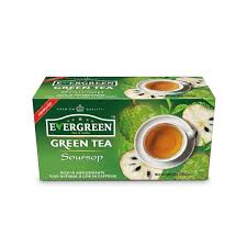 Evergreen Almond & Soursop Green Tea 25 Tea Bags 50g