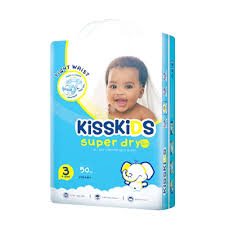 KissKids Super Dry Baby Diapers Size 3 (Midi) 9 Pcs