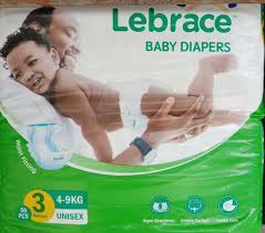 Lebrace Baby Diapers Size 3 Medium 4-9kg 96 Pcs