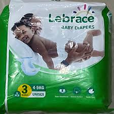 Lebrace Baby Diapers Size 4 Small 8Pcs