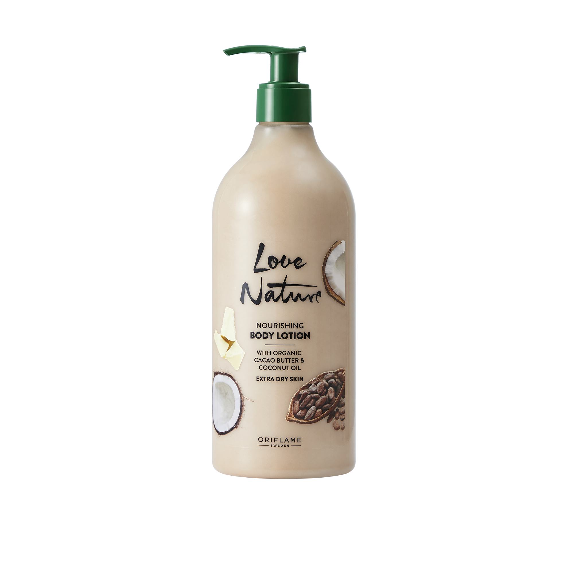Oriflame Love Nature Body Lotion with Organic Cacao Butter & Coconut Oil 750ml