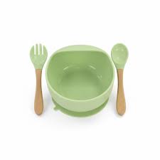 Only Baby Flower Bowl Baby Plate with Spoon & Fork