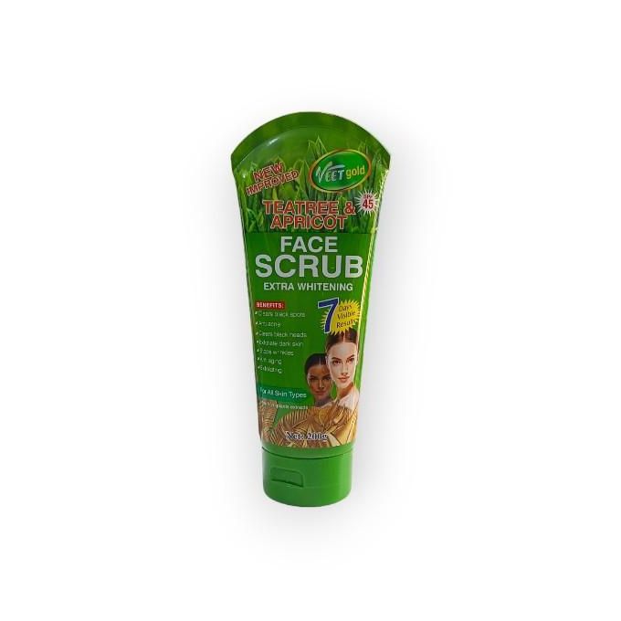 Veet Gold Tea Tree & Apricot Extra Whitening Face Scrub 200ml