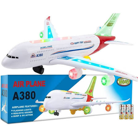 Airbus A380 Simulation Aircraft Model Toy with Lights and Sound