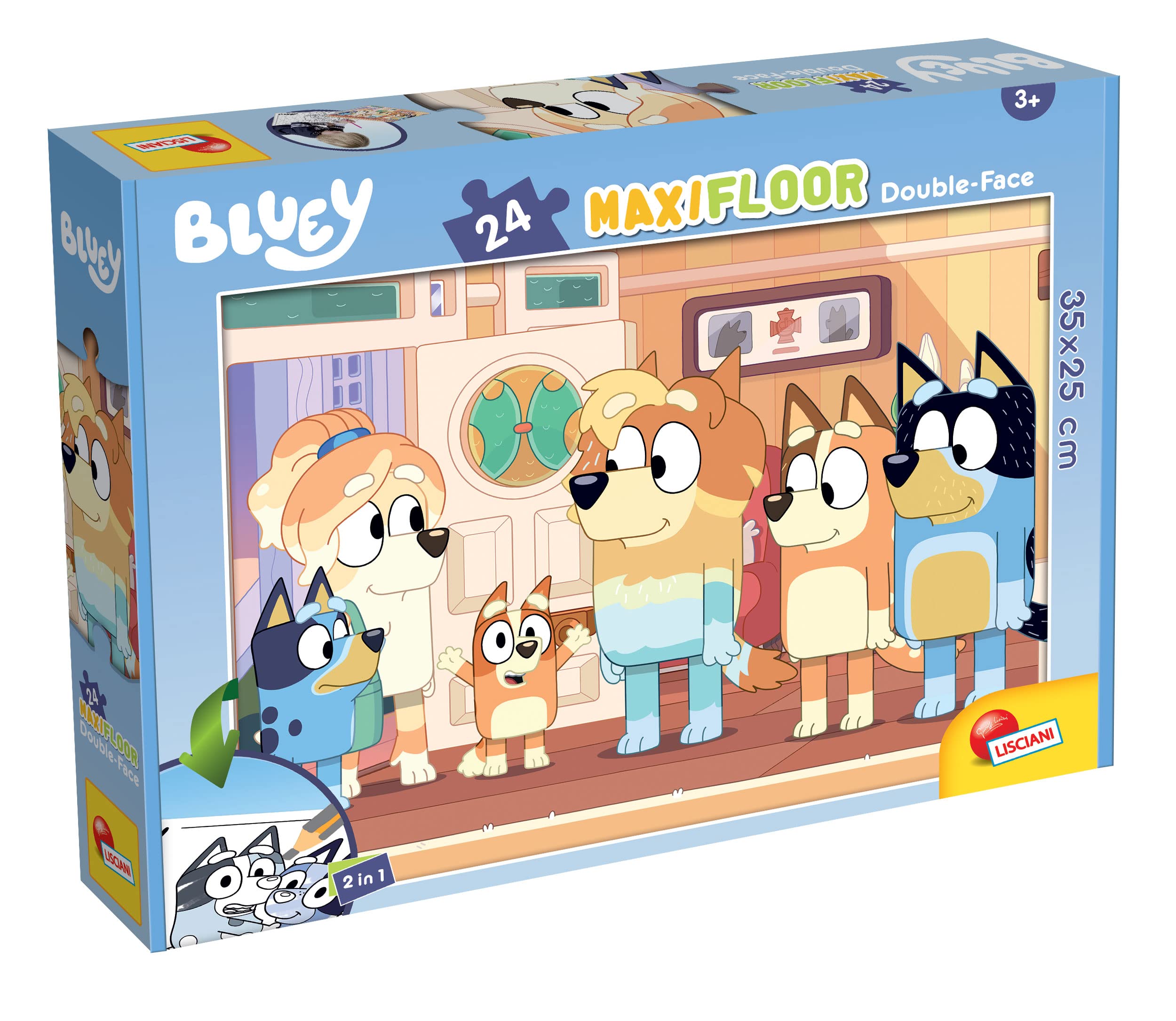 Bluey 2in1 Maxifloor Double-Face Puzzle (24 Pieces)