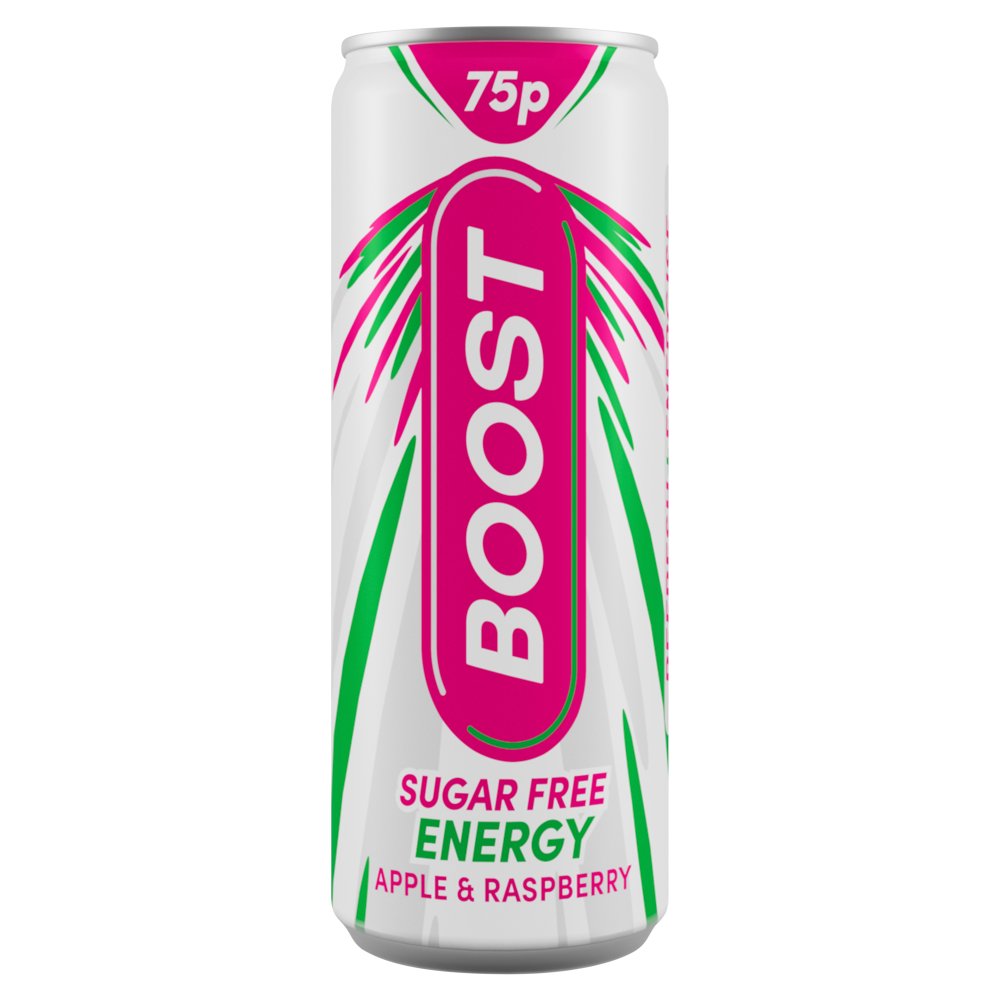 Boost Sugar-Free Apple & Raspberry Energy Drink 250ml