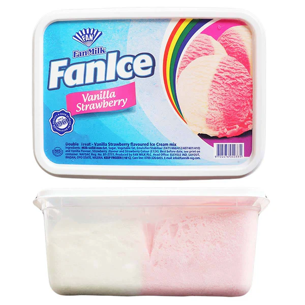 FanIce Vanilla Strawberry Double Treat Ice Cream 450ml