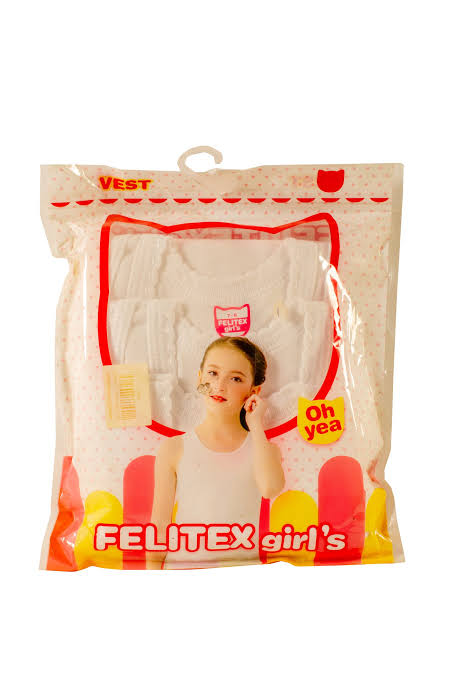 Felitex Premium Kids Cotton Vest Singlet (Girls)