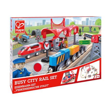 Hape Busy City Rail Set 51-Pieces