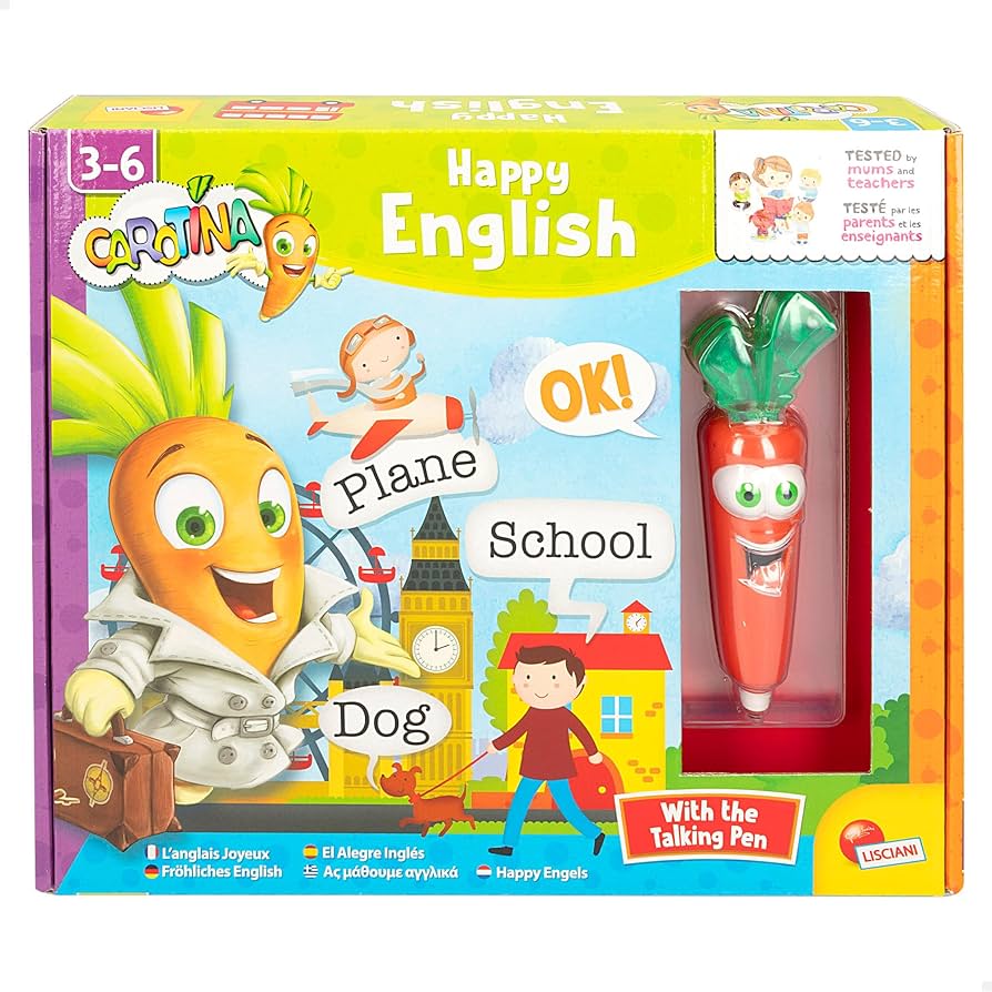 Lisciani Carotina Happy English Learning Set (with Talking Pen)