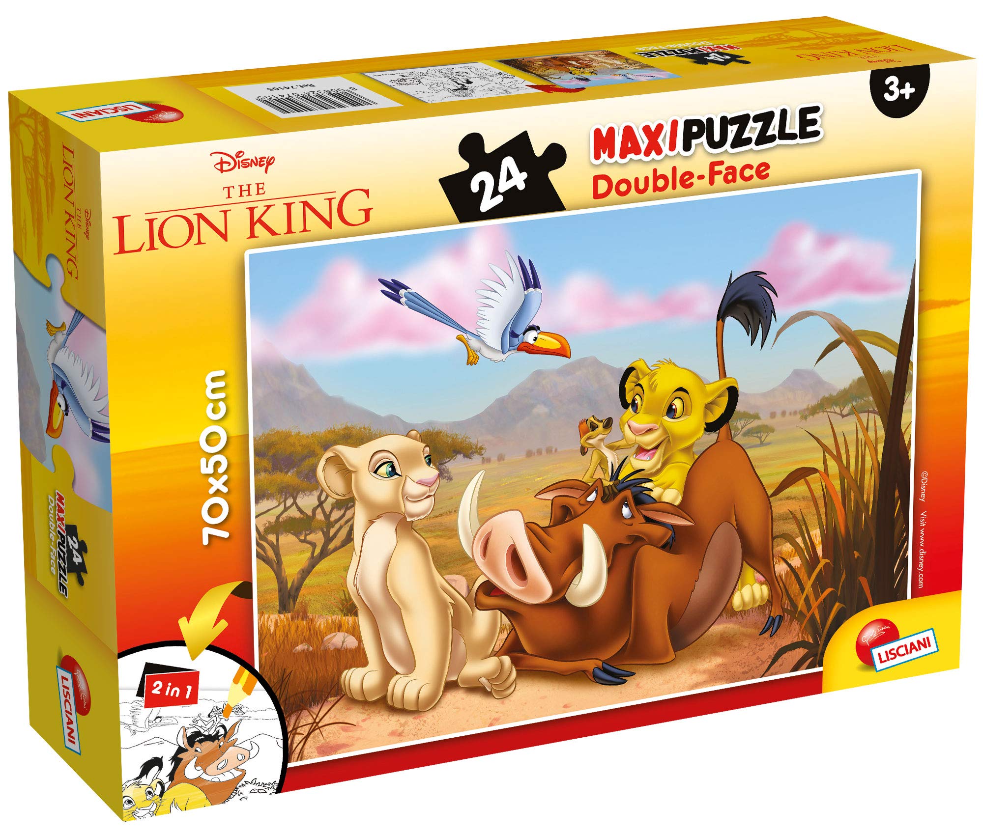 Lisciani Disney Lion King 24 MaxiFloor Double-Face Puzzle (70x50cm)
