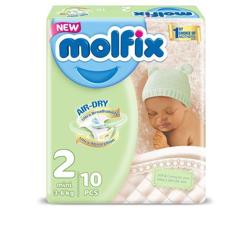 Molfix Baby Diapers Size 2 Mini (10 Pieces)