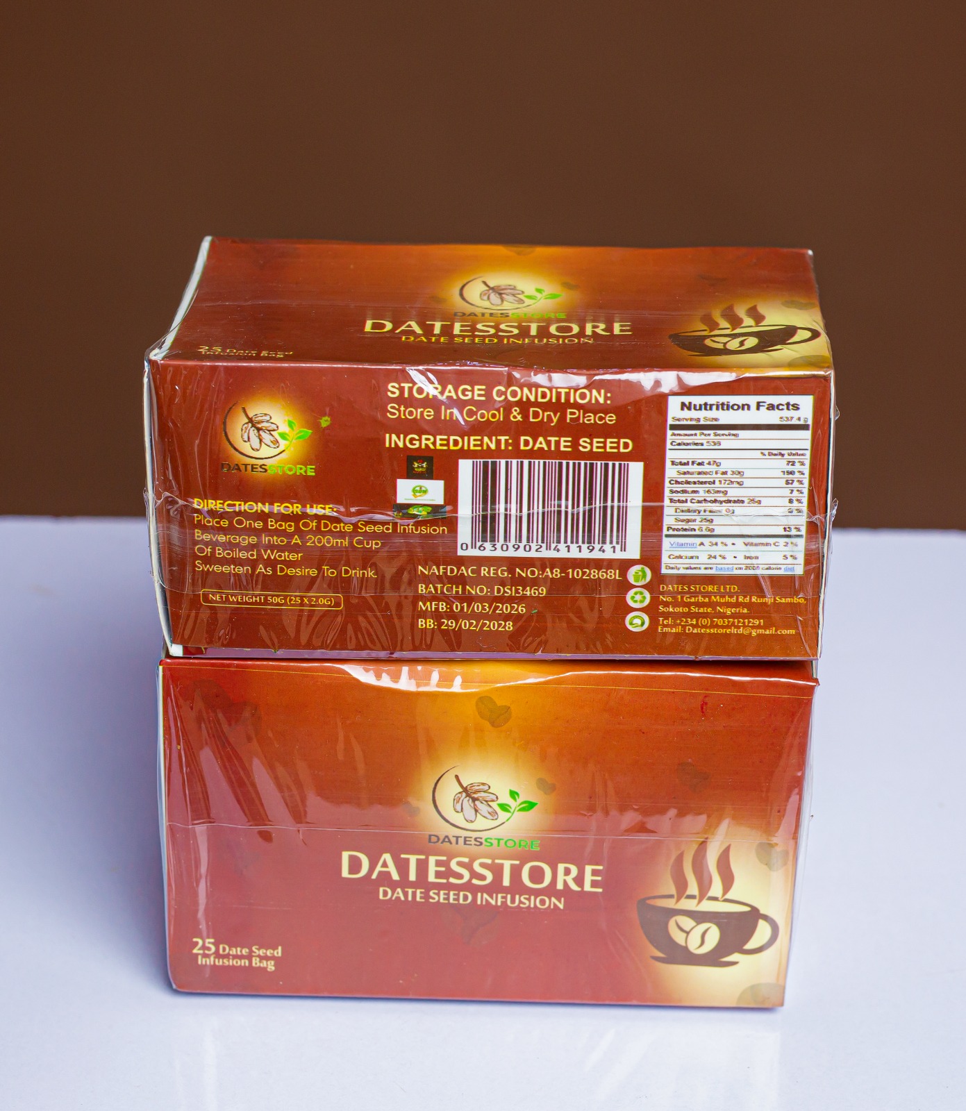 Dates Store Date Seed Infusion Herbal Tea